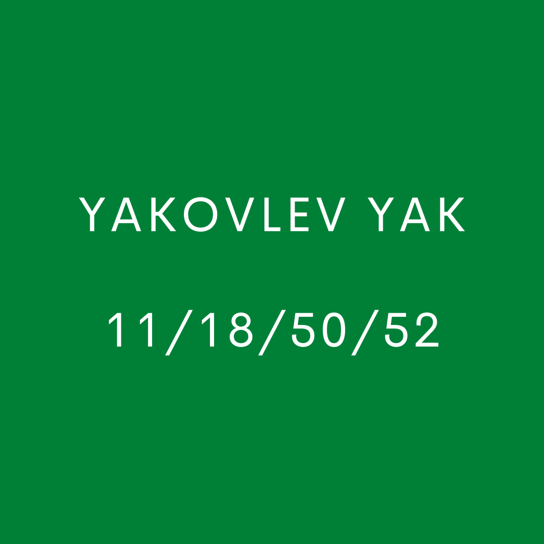 Yakovlev YAK 11/18/50/52